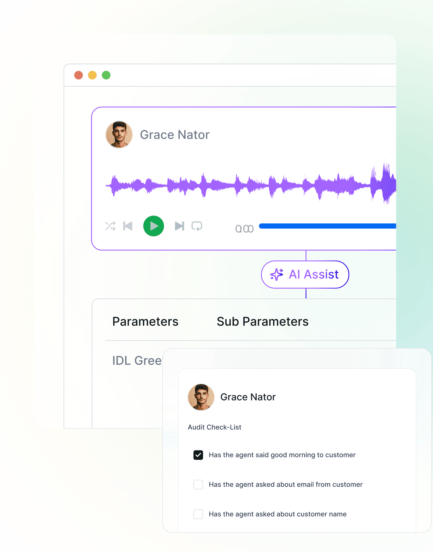 AI-powered call auditing